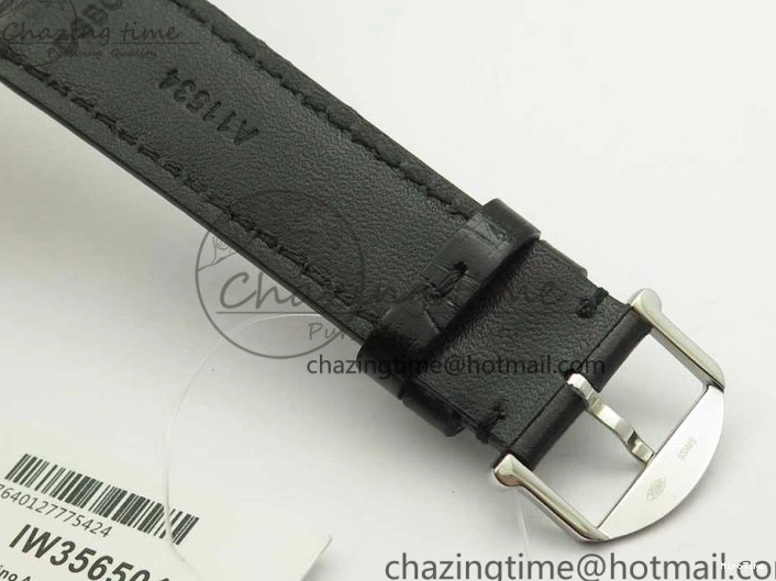 MIROTIME 0217 Portofino Automatic SS FKF 1:1 Best Edition White Dial SS Markers on Black Leather Strap A QuickDry 7138